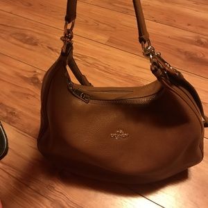 Coach Harley Hobo Full Size Pebble Leather